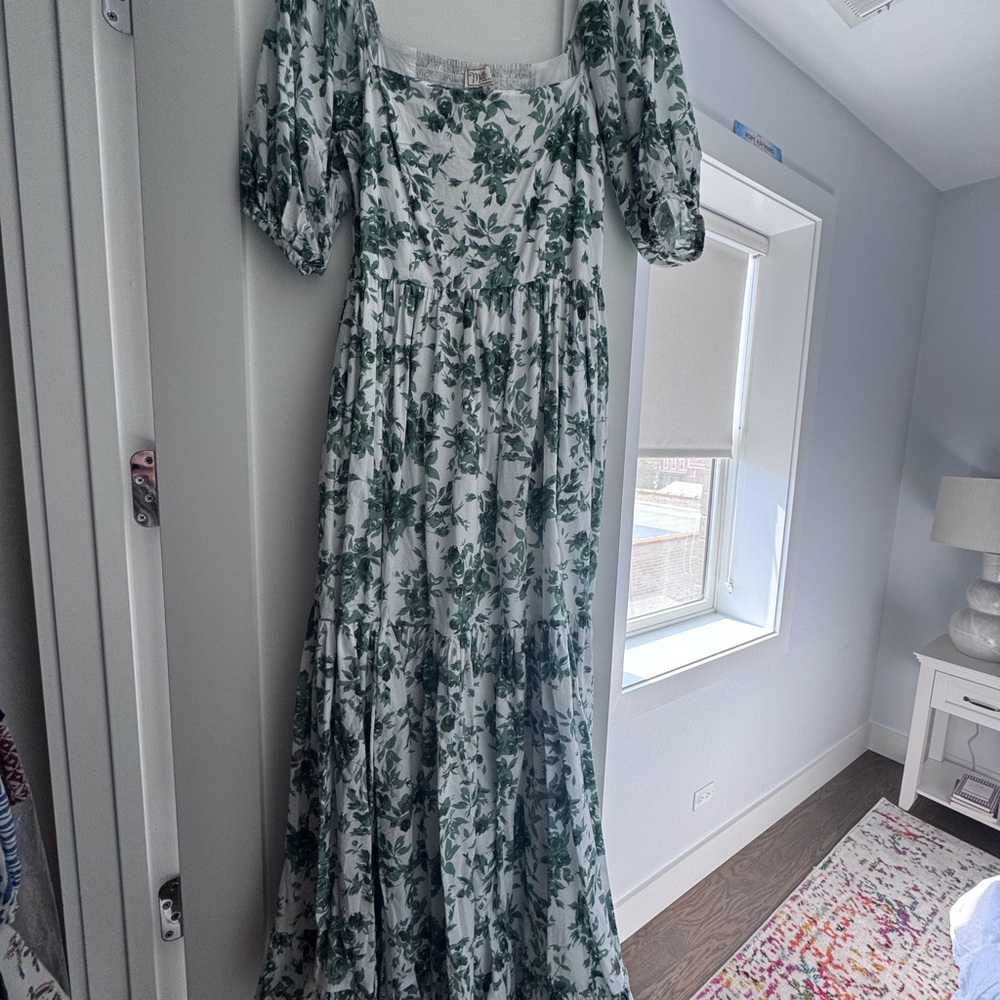 Floral Green Maxi Dress - Mille
